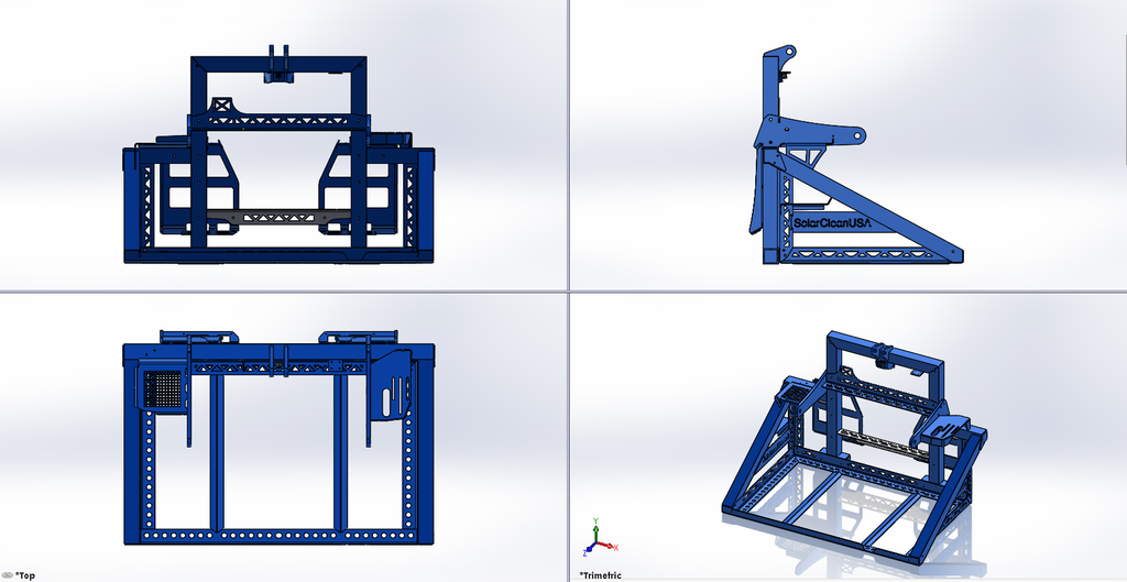 CAD ENGINEER DESIGN MACHINE SHOP Skid Steer Sunbrush Adapter with 141-Gallon Tank & Pump Mount
