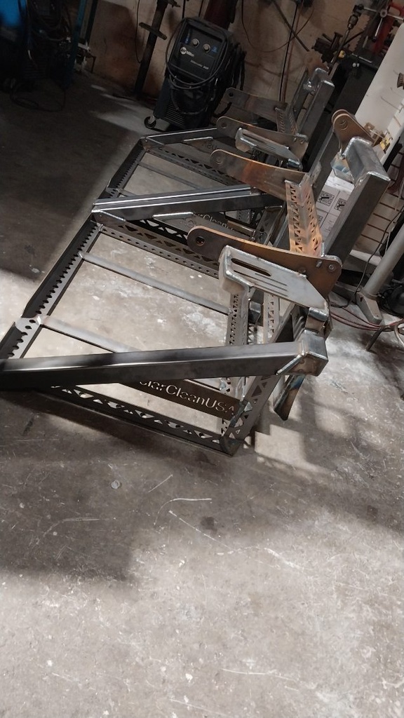 CNC MACHINE SHOP FABRICATION WATERJET CAD DESIGN ENGINEERING LAS VEGAS HENDERSON NV SOLARCLEAN WATER TANK SOLAR CLEAN ADAPTER METAL FABRICATION SKID STEER CUSTOM